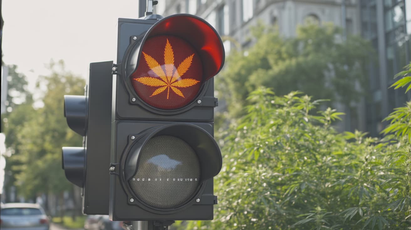 warning signalisation rouge feuille de CBD