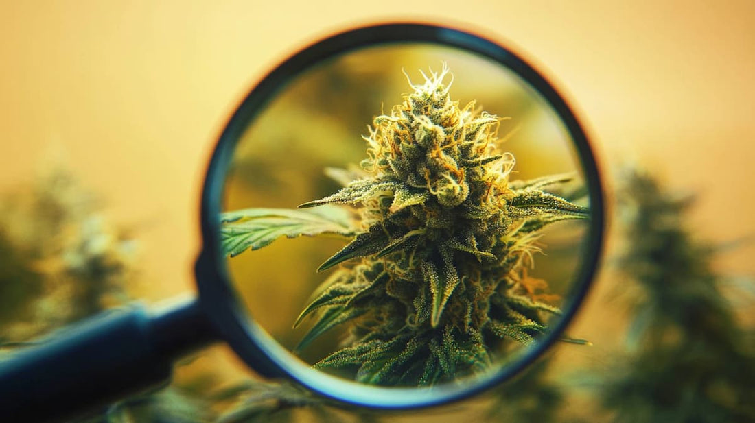 Zoom sur la plante de cannabis