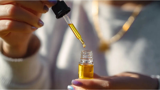 prise d'huile de CBD sublinguale
