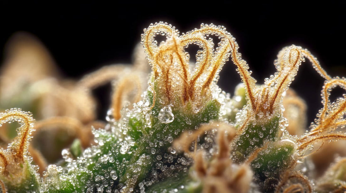 trichomes sur fleurs de cannabis