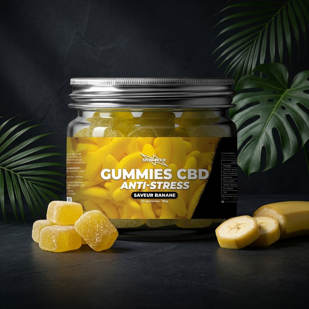 Gummies CBD Anti-Stress - Saveur Banane - Stormrock